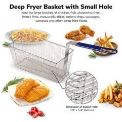 Set Of 4 Pack WeChef 13 1/4" X 6 1/2" X 6" Rectangular Wire Fry Basket With Non-slip Handle Commercial Restaurant Kitchen Deep Fryer 15 Set Of 4 Pack WeChef 13 1/4" X 6 1/2" X 6" Rectangular Wire Fry Basket With Non-slip Handle Commercial Restaurant Kitchen Deep Fryer -Wilton Shop 51xIPZBzyWL