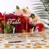  Acrylic Table Numbers 1-15 - 4x6” Wedding Table Numbers With Stand 3 Bags Of Gold Glitter Confetti - Clear Table Number Signs For Wedding Reception, Party, Event, Centerpiece Decoration -Wilton Shop 51xL1mrscNL