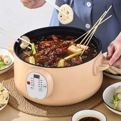 HYDZQ Electric Food Steamer Stainless Steel Saucepan Time Scheduling Multi-Function Chafing Dish 7 HYDZQ Electric Food Steamer Stainless Steel Saucepan Time Scheduling Multi-Function Chafing Dish -Wilton Shop 51xZ08M4AYL