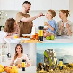 Portable Blender,Travel Blender,Mini Blender,Personal Mixer Fruit Rechargeable With USB,380ml,Fruit Juice For Great Mixing(Black) -Wilton Shop 51xbFR2yzkL