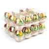 Dozen Cupcake Containers, Pack Of 12 Plastic Cupcake Boxes Bulk, 12 Compartment Holder With Detachable Lid, Disposable Muffin Carrier, Standard Size