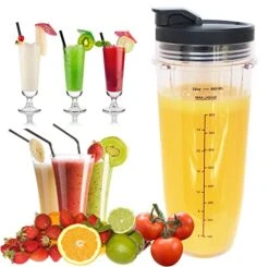Replacement 32oz Nutri Ninja Blender Cup With Sip & Seal Lid For BL450 BL454 Bl455 BL456 BL480 BL481 BL482 BL490 BL640 BL642 BL682 SS101 SS401 SS351 Nutri Ninja Auto IQ Series Blenders, 2-Pack … 16 Replacement 32oz Nutri Ninja Blender Cup With Sip & Seal Lid For BL450 BL454 Bl455 BL456 BL480 BL481 BL482 BL490 BL640 BL642 BL682 SS101 SS401 SS351 Nutri Ninja Auto IQ Series Blenders, 2-Pack … -Wilton Shop 51xiv4HeqXL