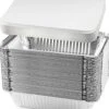 GENERIC Aluminum Pans With Lids (50-Pack, 8.5"×6") 2.25 LB; Disposable Roasting Takeaway Oven Baking With Lids; Best For Meal Prep -Wilton Shop 51xlzIwvwWL