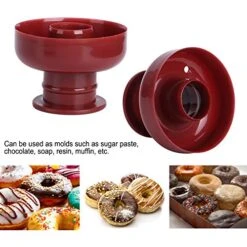 5 Pcs/Set Donut Mold,Non Stick Reusable Donut Maker,Food Grade Plastic Donut Maker Doughnut Cutter,Durable Donut Mould With Handle,for Doughnut Baking -Wilton Shop 51xovanOHoL 1