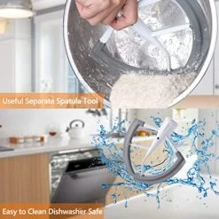 MTZRFLL Flex Edge Beater For 6 Quart KitchenAid Bowl-Lift Stand Mixer, Kitchen Aid Mixer Accessory Replacement, Mixer Paddle Attachment With Silicone Edge (grey) -Wilton Shop 51y0IXNC8dL