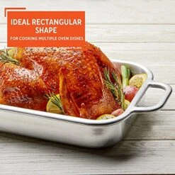 MUSA USA Heavy Duty Cajun 13.5" X 10" Roaster And Baking Pan -Wilton Shop 51y0hjsqxGL