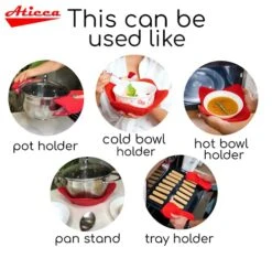 TICCA Microwave Bowl Holders For Hot Food Set Of 4 Bowl Potholders Soup Bowl Cozy Bowl Hot Pads Hot Bowl Holder Multipurpose Hot Heat Proof Plate Holder Pot Holders For Bowls -Wilton Shop 51y1ze0JB5L