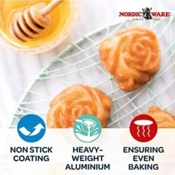 Nordic Ware Rosebud Baking Pan, 2-1/4 Cup Capacity, Copper 12 Nordic Ware Rosebud Baking Pan, 2-1/4 Cup Capacity, Copper -Wilton Shop 51y5UxiNCWL