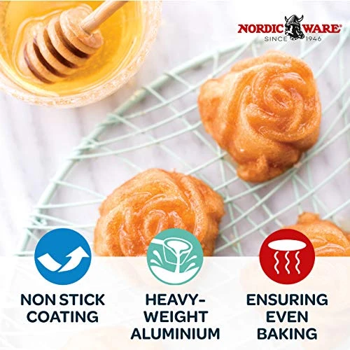 Nordic Ware Rosebud Baking Pan, 2-1/4 Cup Capacity, Copper 6 Nordic Ware Rosebud Baking Pan, 2-1/4 Cup Capacity, Copper - Image 4