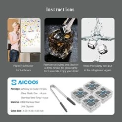 Whiskey Stones 16 Pack,Reusable Ice Cubes, High Cooling Technology,Stainless Steel Ice Cubes, For Whiskey, Vodka, Liqueurs, Wine,Beverage Juice Or Soda, Pack Of 16 17 Whiskey Stones 16 Pack,Reusable Ice Cubes, High Cooling Technology,Stainless Steel Ice Cubes, For Whiskey, Vodka, Liqueurs, Wine,Beverage Juice Or Soda, Pack Of 16 -Wilton Shop 51y8X7WA6PL