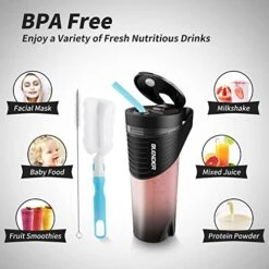 Portable Blender, Blender For Shakes And Smoothies, 16 Oz Rechargeable Type-C Personal Blender, Mini Blender With Ultra Sharp Four Blades, Multifunctional And BPA Free Blender Bottle–Ideal For Traveling, Gym, Office (Black) 16 Portable Blender, Blender For Shakes And Smoothies, 16 Oz Rechargeable Type-C Personal Blender, Mini Blender With Ultra Sharp Four Blades, Multifunctional And BPA Free Blender Bottle–Ideal For Traveling, Gym, Office (Black) -Wilton Shop 51yUd3q2s3L