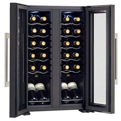 Wine Enthusiast 24-Bottle French Door Dual-Zone Compressor Wine Cooler -Wilton Shop 51ygPjcDF0L