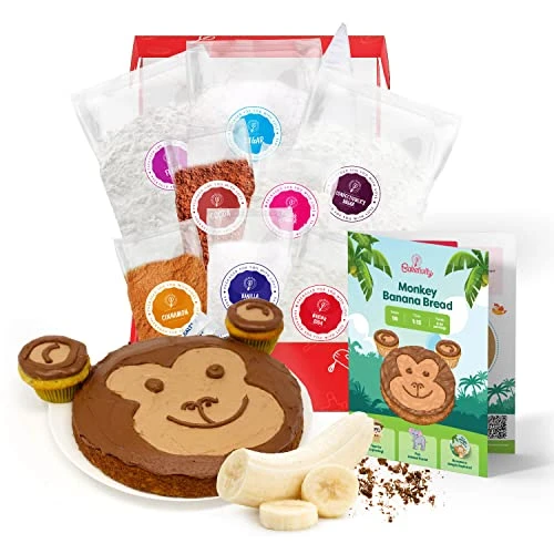BAKETIVITY Monkey Banana Bread Kids Baking Kit | Banana Cake Kids Baking Set For Girls & Boys | Baking Set For Kids With Pre-Measured Ingredients | Perfect Family Gifts For Cooking Lovers Ages 6-12 3 BAKETIVITY Monkey Banana Bread Kids Baking Kit | Banana Cake Kids Baking Set For Girls & Boys | Baking Set For Kids With Pre-Measured Ingredients | Perfect Family Gifts For Cooking Lovers Ages 6-12