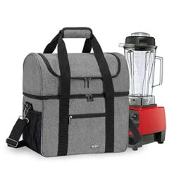 Uxja Carrying Case For 64 Oz. Vitamix Blender, Travel Bag For Vitamix Blender And Accessories (Compatible With 64 Oz. Vitamix Blender), Gray