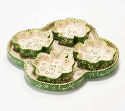 Brulee And Shallow Tart Casserole Dish Mini Bakers Set (Floral Lace Shamrock) -Wilton Shop 51ypA0rmC0L. AC