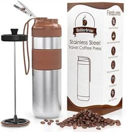 Travel French Press Coffee Maker | Portable Insulated Coffee Press With Plunger For Travel, Commuting And Outdoors | Borosilicate Glass Cup For Proper Coffee To Go! (15 Oz)… 15 Travel French Press Coffee Maker | Portable Insulated Coffee Press With Plunger For Travel, Commuting And Outdoors | Borosilicate Glass Cup For Proper Coffee To Go! (15 Oz)… -Wilton Shop 51yuJcSwlTS. AC