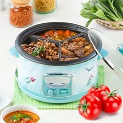 3 Grids Crock Pot Divider Insert,Slow Cooker Divider Liner Fit 6 QT Crock Pot, Reusable & Leakproof Silicone Crock Pot Divider, Dishwasher Safe Cooking Liner For 6 Quart Pot -Wilton Shop 51z5crfgPjL