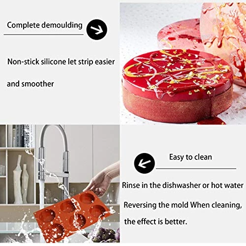 Silicone Round Cylinder Cake Mold,6 Cavities Handmade Soap Silicone Mould,DIY Cookie Chocolate Candy Jello Pudding Mold,Muffin Cupcake Making Tools,2pcs 7 Silicone Round Cylinder Cake Mold,6 Cavities Handmade Soap Silicone Mould,DIY Cookie Chocolate Candy Jello Pudding Mold,Muffin Cupcake Making Tools,2pcs - Image 5