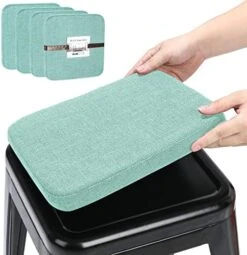 Natural Linen 14x14 Magnetic Cushions For Metal Chair Set Of 4, Enhanced Anti-Slip Seat Pads For Dining Kitchen Café Stackable Chairs (U-Shape, Black, 4 Counts) -Wilton Shop 51zDPH5csUL. AC