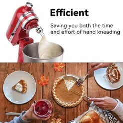Spiral Dough Hook Replacement For Kitchenaid 4.5/5 Qt. Tilt-Head Stand Mixers, 18/8 Stainless Steel K45DH Dough Hook For Kitchen Aid Mixers Accessories, K45 K45SS KSM75 KSM90 KSM95 KSM100 KSM110 10 Spiral Dough Hook Replacement For Kitchenaid 4.5/5 Qt. Tilt-Head Stand Mixers, 18/8 Stainless Steel K45DH Dough Hook For Kitchen Aid Mixers Accessories, K45 K45SS KSM75 KSM90 KSM95 KSM100 KSM110 -Wilton Shop 51zVkho3viS
