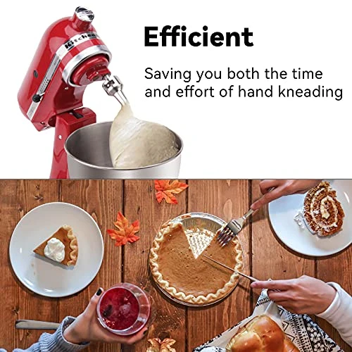 Spiral Dough Hook Replacement For Kitchenaid 4.5/5 Qt. Tilt-Head Stand Mixers, 18/8 Stainless Steel K45DH Dough Hook For Kitchen Aid Mixers Accessories, K45 K45SS KSM75 KSM90 KSM95 KSM100 KSM110 6 Spiral Dough Hook Replacement For Kitchenaid 4.5/5 Qt. Tilt-Head Stand Mixers, 18/8 Stainless Steel K45DH Dough Hook For Kitchen Aid Mixers Accessories, K45 K45SS KSM75 KSM90 KSM95 KSM100 KSM110 - Image 4