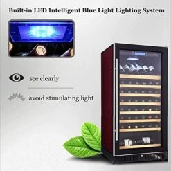 KEINXOW 48 Independent Wine Seller Wine Cooler Refrigerator Static Wine Refrigerator Digital Temperature Control Red, White, Champagne, Sparkling Wine -Wilton Shop 51zYaczyyxL