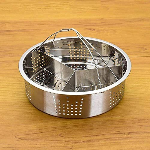 Misppro 1 Piece Metal Kitchen Steamer Basket Removable Divider For Household Cooker 4 Misppro 1 Piece Metal Kitchen Steamer Basket Removable Divider For Household Cooker - Image 2