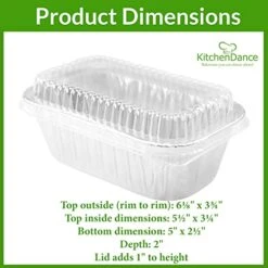 Sposable Aluminum 1 Lb. Mini Loaf Pans With Clear Dome Lids- Pack Of 20 Pans & 20 Lids 8 Sposable Aluminum 1 Lb. Mini Loaf Pans With Clear Dome Lids- Pack Of 20 Pans & 20 Lids -Wilton Shop 51zge9JrQML