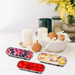 GENERIC Aluminum Foil Mini Loaf Pans With Lids, 60pcs 6.8oz Narrow Cake Pans,Disposable Ramekins Muffin Tins,Cupcake Liners Containers Flans For Bread Cheesecake(6 Colors Mixed A) -Wilton Shop 51ziiFJtn9L