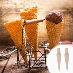 2pcs Ice Cream Cone Mold Wooden Waffle Cone Roller Waffle Roller Pastry Roll Cake Molds DIY Baking Tools -Wilton Shop 51zpSRWXhdL