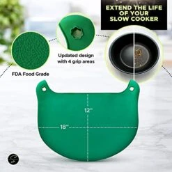 2 Pack Silicone Crock Pot Liner | Reusable Silicone Slow Cooker Divider Liner | Leakproof & Easy Clean Bags For Oval Or Round 6-8 Quarts Pot -Wilton Shop 51zs431rhUL