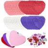 Valentine Day 248 Pcs Heart Doilies Craft Gift Set With 200 Pcs Heart Paper Doilies 48 Pcs Foam Hearts And 4 Bags Of Glitter Foam Heart Stickers For Valentine's Day Party Tableware Decoration -Wilton Shop 51zweUkUpbL