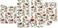 Winter Bear Christmas Kitchen Towel And Pot Holder Set: Traditional Red Black Check With Beary Christmas Patch -Wilton Shop 611TqFpO5cL. AC