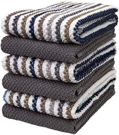 Kitchen Towels 16”x 26”- 6 Pack | Large Cotton Kitchen Hand Towels | Dish Towels | Popcorn Stripe Design | 400 GSM Highly Absorbent Tea Towels Set With Hanging Loop | Dish Towels For Kitchen | Tan 19 Kitchen Towels 16”x 26”- 6 Pack | Large Cotton Kitchen Hand Towels | Dish Towels | Popcorn Stripe Design | 400 GSM Highly Absorbent Tea Towels Set With Hanging Loop | Dish Towels For Kitchen | Tan -Wilton Shop 611WgB7ff5L. AC