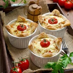 Porcelain Ramekins With Silicone Storage Lids, Set Of 6 White Ramekins, 10 Oz Oven Safe To 450 Deg F, Dishwasher Safe -Wilton Shop 611oXvuxgbL