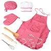 11 Pcs Kids Cooking And Baking Set With Apron For Girls, Chef Hat, Oven Mitt, And Other Cooking Utensils 1 11 Pcs Kids Cooking And Baking Set With Apron For Girls, Chef Hat, Oven Mitt, And Other Cooking Utensils -Wilton Shop 612PLJk1c8L
