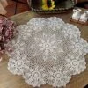 New Handmade Crochet Lace Round Table Cloth Doilies Doily,31 Inch,Beige -Wilton Shop 612QLtvk4gL