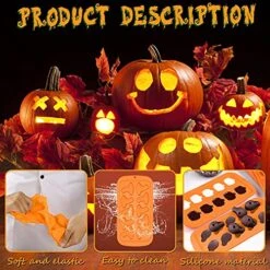 4 Pcs Halloween Chocolate Molds Halloween Molds Silicone, Non-stick Halloween Baking Molds For Chocolate Candy Fondant Cake Decorating - Halloween Candy Molds With Pumpkin Bat Ghost Wizard Hat -Wilton Shop 612ba1Z4YAL