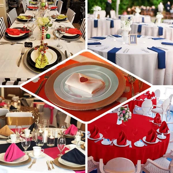 Pack Of 5 Eucalyptus Sage Green Premium 17" X 17" Washable Polyester Napkins Great For Wedding Party Restaurant Dinner Parties 6 Pack Of 5 Eucalyptus Sage Green Premium 17" X 17" Washable Polyester Napkins Great For Wedding Party Restaurant Dinner Parties - Image 4