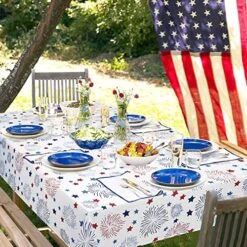 4th Of July Stars Tablecloth, Fourth Of July Patriotic Decoration, 60 X 120 Inch, Polyester Tablecloth, Patriotic Stars Table Cloth For Fourth Of July Decorations 12 4th Of July Stars Tablecloth, Fourth Of July Patriotic Decoration, 60 X 120 Inch, Polyester Tablecloth, Patriotic Stars Table Cloth For Fourth Of July Decorations -Wilton Shop 613I3RqNMJL
