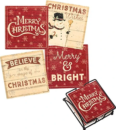 By Kathy 35940 Absorbent Stone Coaster Set, Believe 3 By Kathy 35940 Absorbent Stone Coaster Set, Believe
