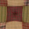 Tea Cabin Chair Pad Patchwork Log Cabin Country Rustic Lodge Design, Moss Green And Deep Red -Wilton Shop 614zOVQZk9L