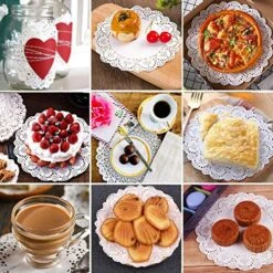 250 PCS Paper Doilies Lace Assorted Size Food Grade Modern Decorative Placemats Bulk Add Elegance To Crafts, Coffee, Cake, Desert, Table, Wedding, Tableware Decoration (Round Rectangle Oval White) 11 250 PCS Paper Doilies Lace Assorted Size Food Grade Modern Decorative Placemats Bulk Add Elegance To Crafts, Coffee, Cake, Desert, Table, Wedding, Tableware Decoration (Round Rectangle Oval White) -Wilton Shop 617eJfZb7TL