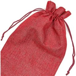 Reusable Jute Burlap Wine Bags With Drawstring (Red, 12-Pack) 8 Reusable Jute Burlap Wine Bags With Drawstring (Red, 12-Pack) -Wilton Shop 619ItVYAXzL