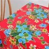 - Waterproof Oilcloth Table Cloth - Wipeable Tablecloths For Picnic - Non-Fading Plastic Table Cover With Better Than Flannel Backing - Hibiscus Red - 55 X 90 In Rectangle -Wilton Shop 61ANXzs8VuS