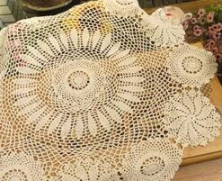 100% Cotton Handmade Crochet Round Tablecloth Doilies Lace Table Covers,Beige, 35 Inch 17 100% Cotton Handmade Crochet Round Tablecloth Doilies Lace Table Covers,Beige, 35 Inch -Wilton Shop 61Afg8ERf5L