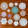 14 Pcs Cotton Crochet Doilies 4-11.5" Handmade White Beige Placemats (Beige 5pc+White 5pc+other 4pc) -Wilton Shop 61AqE4W5CkL