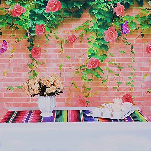 12 Packs Mexican Blanket Serape Table Runner Colorful Striped Fringe Cotton Table Runner For Mexican Birthday Party Wedding Holiday Decorations Pack Of 12-14x84 5 12 Packs Mexican Blanket Serape Table Runner Colorful Striped Fringe Cotton Table Runner For Mexican Birthday Party Wedding Holiday Decorations Pack Of 12-14x84 - Image 3