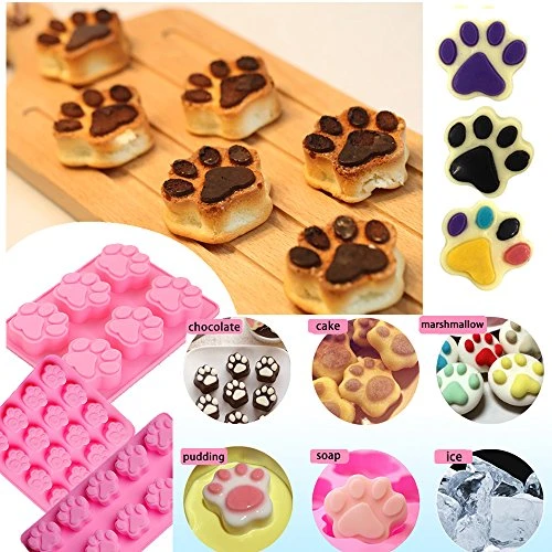 Food Grade Silicone Puppy Treat Molds, Shxmlf Dog Paw And Bone Mold, Non-stick Ice Cube Mould, Jelly, Biscuits, Chocolate, Candy,Cake Baking Mold, Safe For Oven Microwave Freezer Dishwasher-5 Pack 6 Food Grade Silicone Puppy Treat Molds, Shxmlf Dog Paw And Bone Mold, Non-stick Ice Cube Mould, Jelly, Biscuits, Chocolate, Candy,Cake Baking Mold, Safe For Oven Microwave Freezer Dishwasher-5 Pack - Image 4