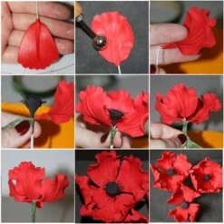 24pcs Gumpaste Petal&Calyx Cutters Set,4pcs Modelling Tools,Stainless Steel Fondant Mold Sugarcraft Flower For Cake Decorating